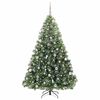 vidaXL Árbol de Navidad artificial con 300 LED Verde 210 cm PE y PVC