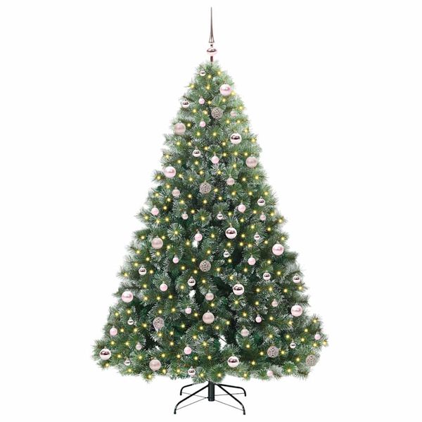 vidaXL Árbol de Navidad artificial con 300 LED Verde 210 cm PE y PVC