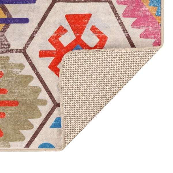 vidaXL Alfombra lavable multicolor 160x230 cm