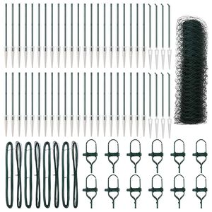 vidaXL Poste de Valla Verde