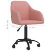 vidaXL Sillas de comedor giratorias 4 unidades de terciopelo rosa
