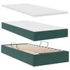 vidaXL Cama con almacenamiento Verde oscuro 180 x 200 cm Terciopelo