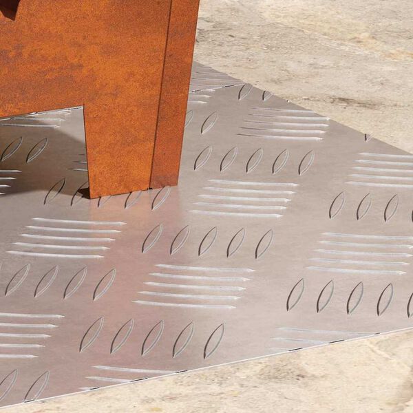 vidaXL Pelda&ntilde;o Rectangular 2 pcs Plateado 60 x 40 cm Aluminio