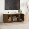 vidaXL Mueble de TV madera maciza de pino marrón miel 110x35x40,5 cm