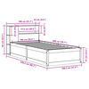 vidaXL Estructura cama sin colch&oacute;n madera maciza pino blanca 100x200cm