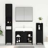 vidaXL Juego de muebles de ba&ntilde;o 3 pcs Roble negro Madera contrachapada