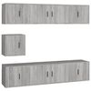 vidaXL Set de muebles para TV 7 pzas madera contrachapada gris Sonoma