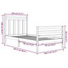 vidaXL Estructura de cama de madera maciza 100x200 cm