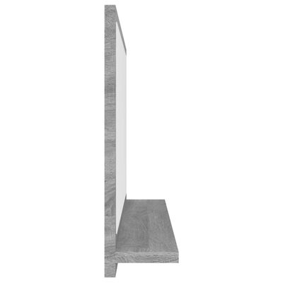 vidaXL Espejo de baño madera contrachapada gris Sonoma 60x10,5x37 cm