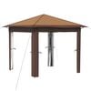 vidaXL Gazebo sin Pared Lateral 2,6 x 2,6 m Beige y Marr&oacute;n