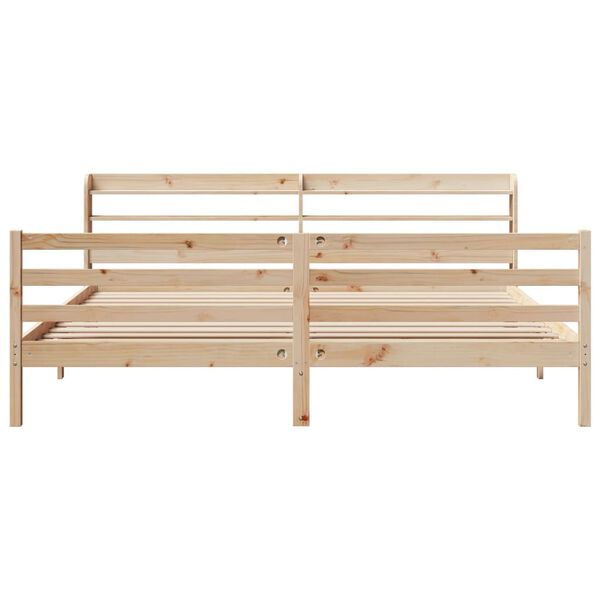 vidaXL Estructura de cama con cabecero madera maciza de pino 200x200cm