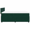 vidaXL Cama box spring con colch&oacute;n terciopelo verde oscuro 160x200 cm