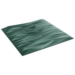 vidaXL Paneles de pared 12 uds. 50 x 50 cm Verde Piedra Espuma XPS
