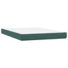 vidaXL Cama box spring con colch&oacute;n terciopelo verde oscuro 140x220 cm