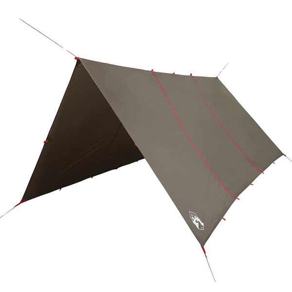 vidaXL Lona de camping impermeable marr&oacute;n 451x420 cm