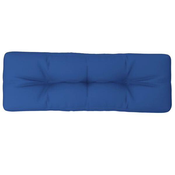 vidaXL Coj&iacute;n para sof&aacute; de palets de tela azul 120x40x12 cm