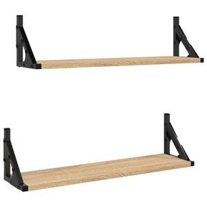 vidaXL Estantes de pared 2 unidades roble Sonoma 60x15x15,5 cm