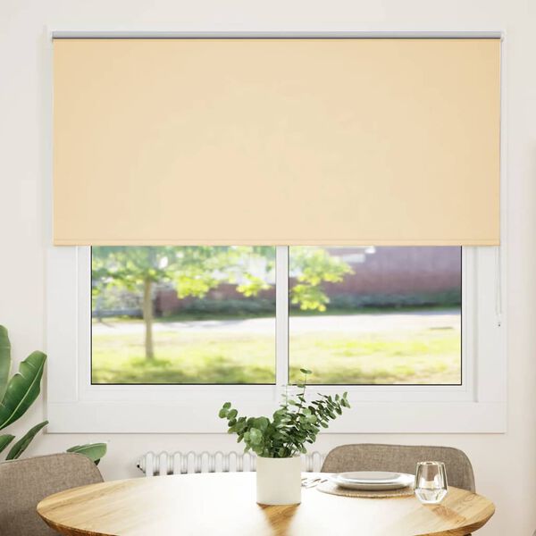 vidaXL Estor Enrollable Opaco Beige 155x150 cm Tela Ancho 151,6 cm