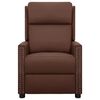 vidaXL Sillón de masaje elevable cuero sintético marrón