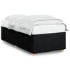 vidaXL Estructura de cama sin colch&oacute;n tela negro 90x200 cm