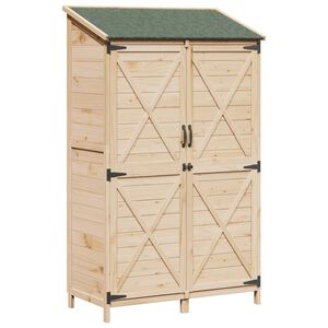 vidaXL Cobertizo de Jard&iacute;n Natural 106 x 56 x 176,5 cm