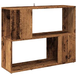 vidaXL Estanter&iacute;a/divisor de espacios madera envejecida 80x24x63 cm