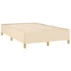 vidaXL Estructura de cama sin colch&oacute;n tela crema 120x190 cm