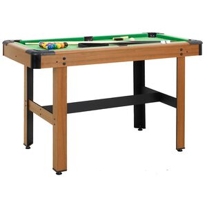 vidaXL Mesa de billar de 4 pies marr&oacute;n 122x61x76 cm