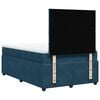 vidaXL Cama box spring con colch&oacute;n terciopelo azul 120x200 cm