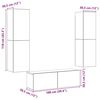 vidaXL Muebles de TV de pared 3 uds madera vieja madera de ingenier&iacute;a