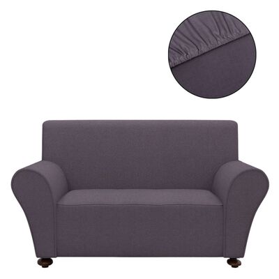 131083 vidaXL Stretch Couch Slipcover Anthracite Polyester Jersey