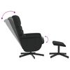vidaXL Sill&oacute;n reclinable masaje con reposapi&eacute;s cuero sint&eacute;tico negro