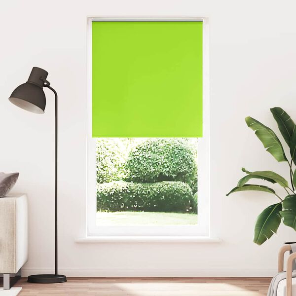 vidaXL Estor Enrollable Opaco hojas verde 110x230cm Tela Ancho 105,7cm