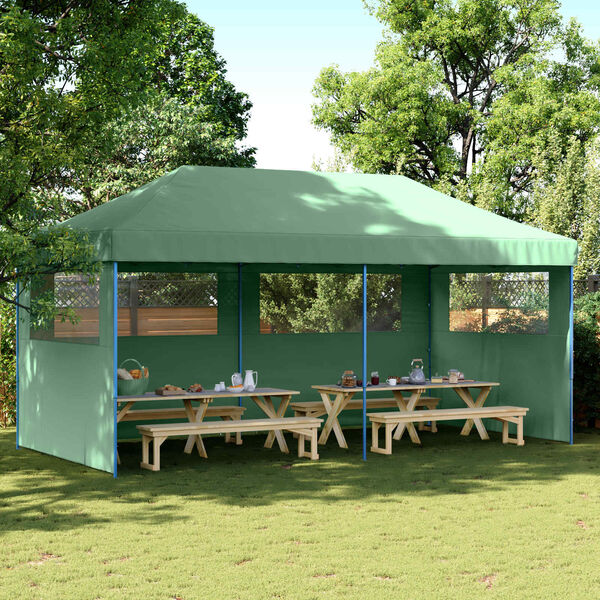 vidaXL Carpa de Fiesta Verde 292 x 580 x 315 cm Tela Oxford