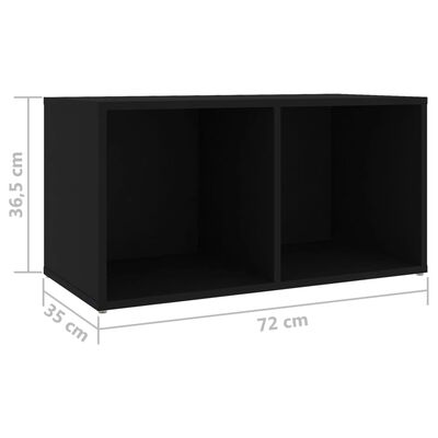 vidaXL Muebles de salón 3 piezas madera de ingeniería negro