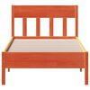 vidaXL Estructura de cama sin colch&oacute;n madera maciza marr&oacute;n 90x190 cm