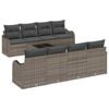 vidaXL Conjunto de sof&aacute; de jard&iacute;n con coj&iacute;n con almohada 9 pcs Gris