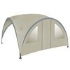 Bo-Camp Pared lateral para carpa de fiestas con puerta ventana beige S