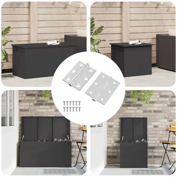 vidaXL Bisagra 2 pcs Plateado 50 x 38 x 1,3 mm Acero