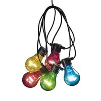 KONSTSMIDE Luces de fiesta con 5 lámparas transparentes multicolor