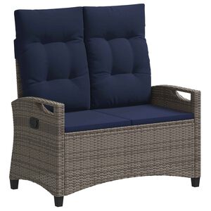 vidaXL Banco de jard&iacute;n con almohada 105 x 60 x 112 cm acero