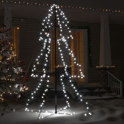 vidaXL Árbol de Navidad 200 luces LED interior y exterior 98x150 cm
