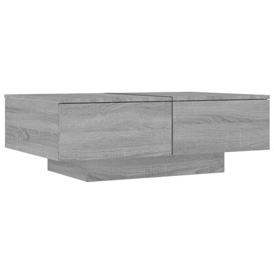 vidaXL Mesa de centro madera contrachapada gris Sonoma 90x60x31 cm