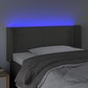 vidaXL Cabecero con LED de terciopelo gris oscuro 83x16x78/88 cm