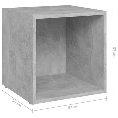 vidaXL Muebles de salón 4 piezas madera de ingeniería gris hormigón