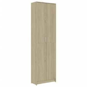 vidaXL Armario pasillo contrachapada color roble 55x25x189 cm