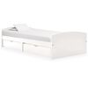 vidaXL Estructura de cama con 2 cajones sin colch&oacute;n blanco 90x200 cm