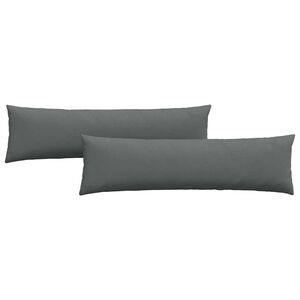 vidaXL Cojines de sof&aacute; 2 pcs Gris oscuro 145 x 40 cm tela