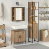 vidaXL Unidades de Tocador de Ba&ntilde;o 3 pcs Marr&oacute;n Madera contrachapada