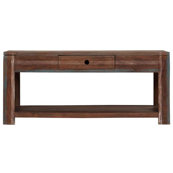 vidaXL Mesa de centro de madera maciza vintage 88x50x38 cm